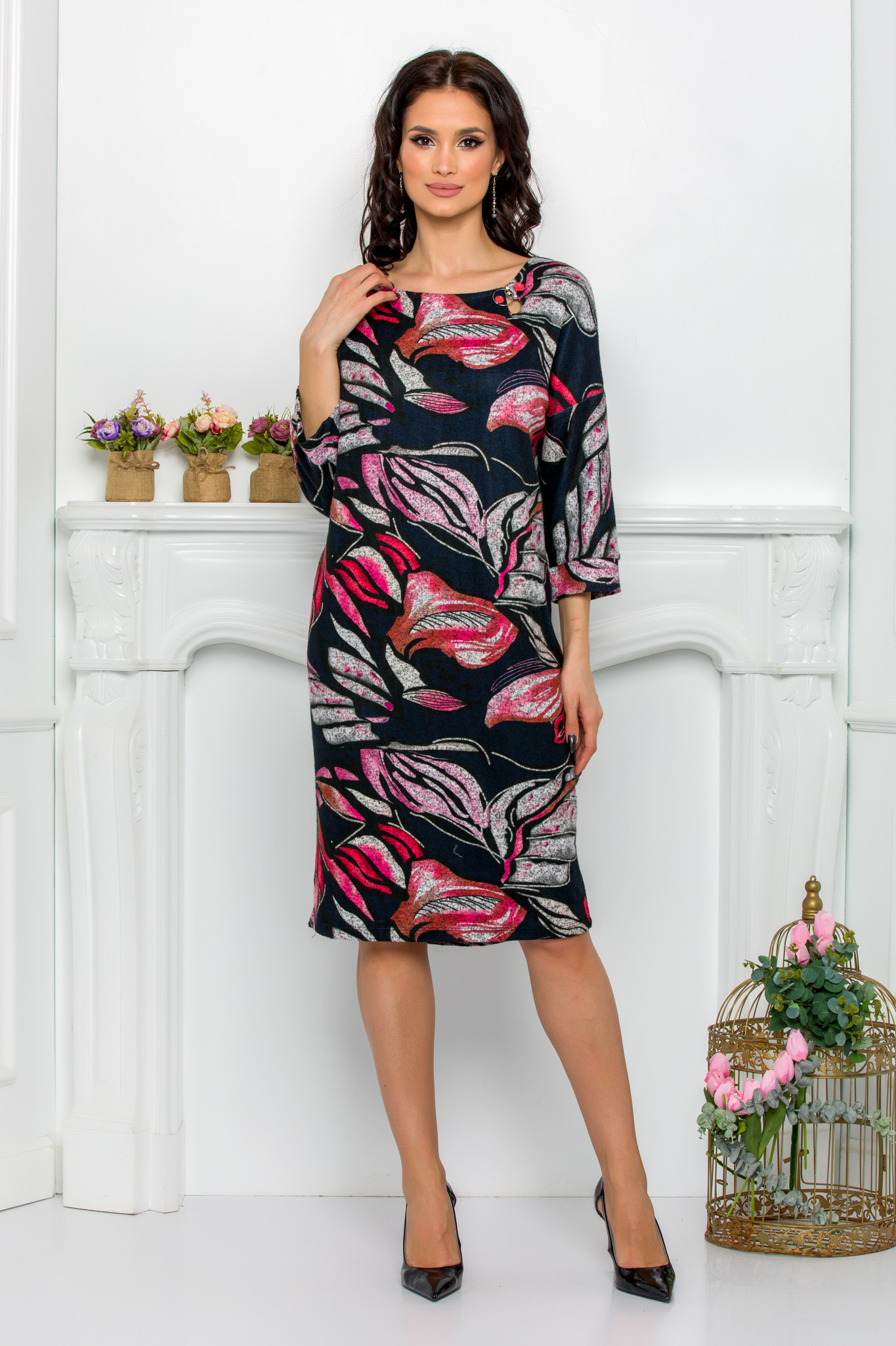 Rochie Rosie office-eleganta de zi cu croi lejer Aubrey