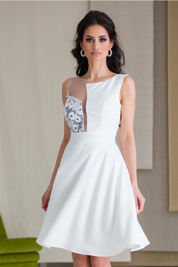 Rochie alba eleganta      Leonard Collection