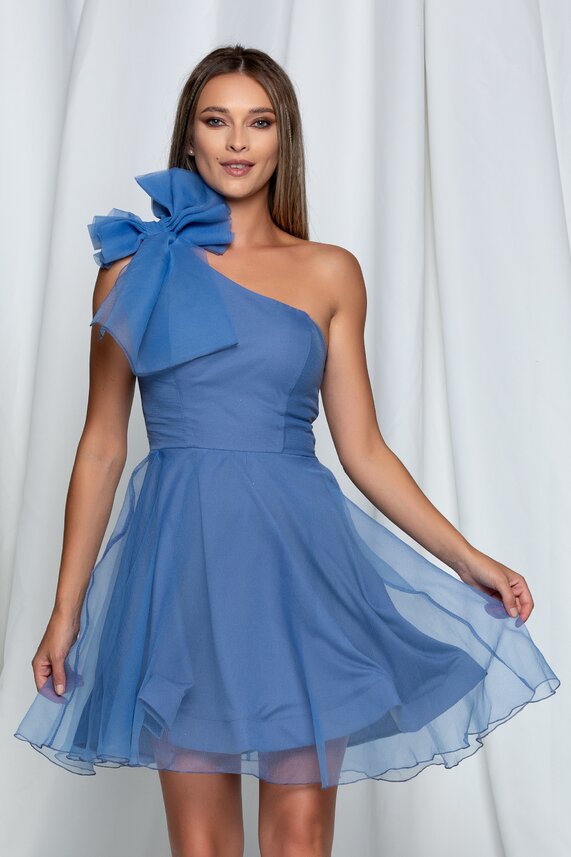 Rochie bleu eleganta in clos     Laura