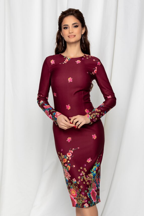 Rochie bordo eleganta      Dy Fashion