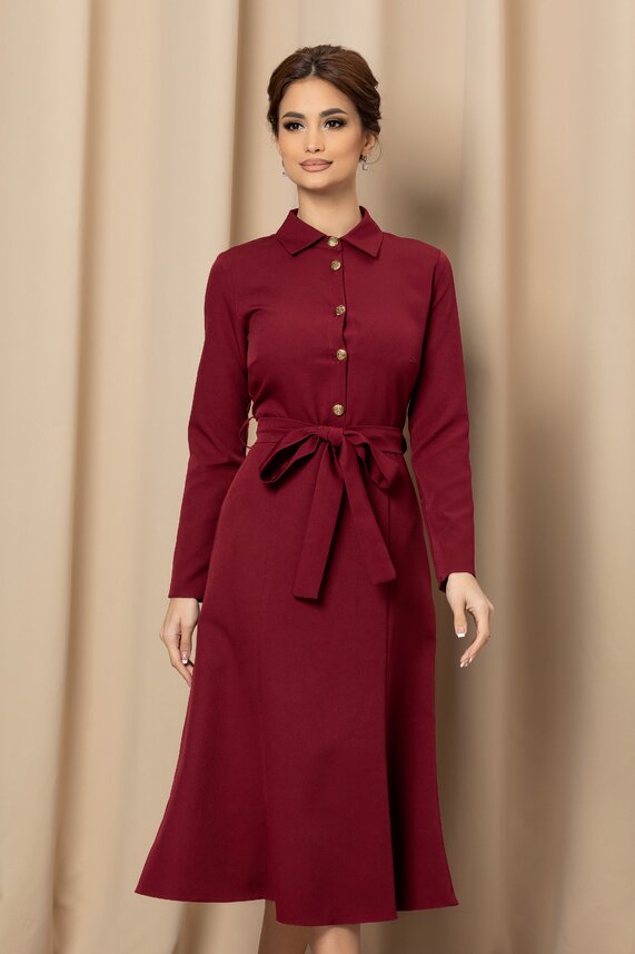 Rochie bordo office      Dy Fashion