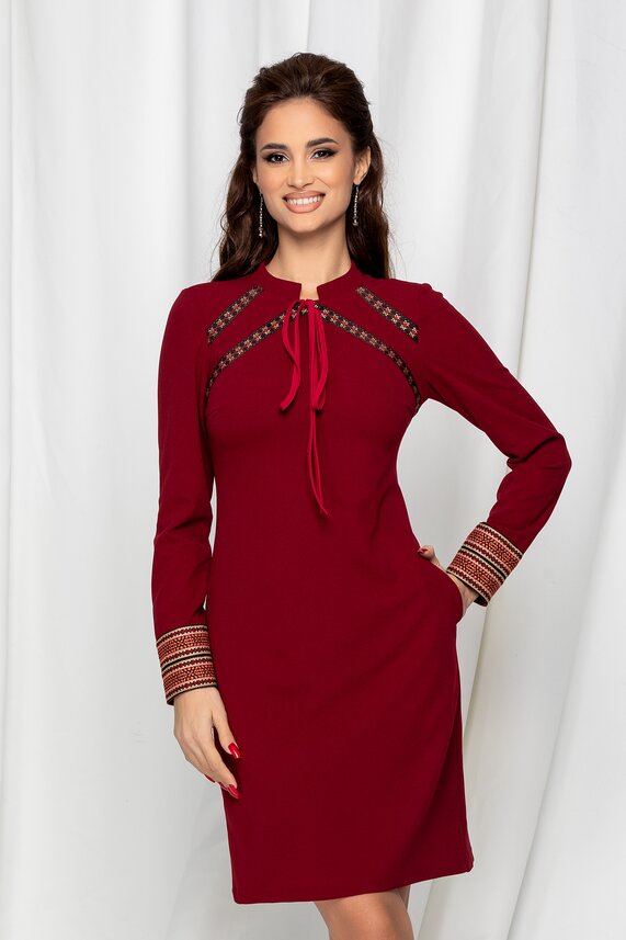 Rochie bordo office midi     Moze