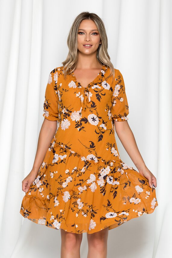 Rochie camel       Doris