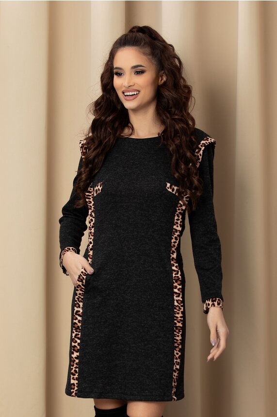 Rochie gri casual scurta     Moze