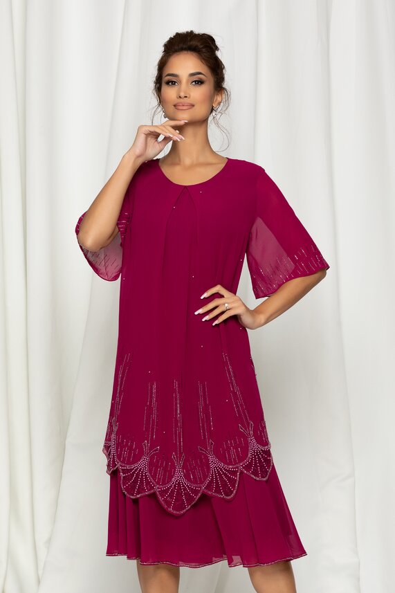 Rochie magenta eleganta lejera     Adina