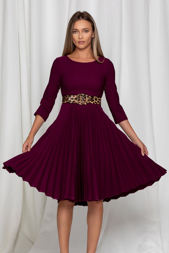 Rochie magenta eleganta plisata     Sorana