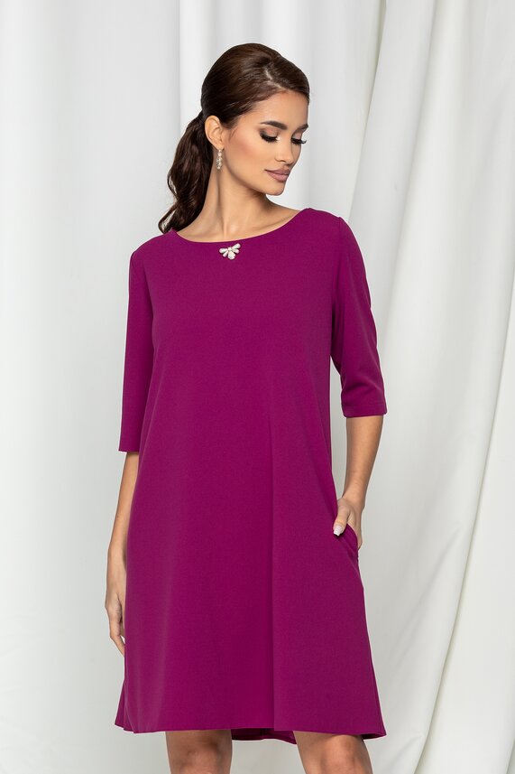 Rochie magenta pentru birou      Damiana