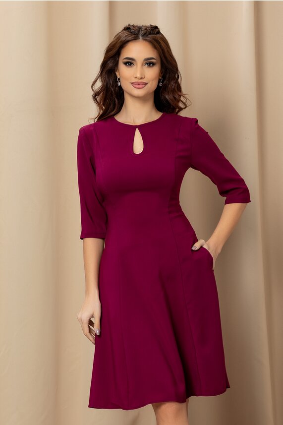 Rochie mov office midi     Miriam