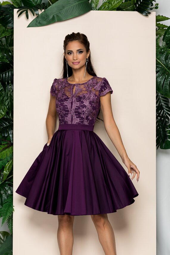 Rochie mov seducatoare de party     Ella Collection Ana