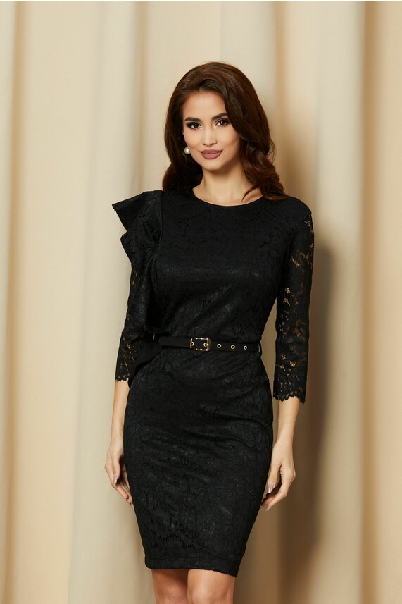 Rochie neagra eleganta midi     Mia