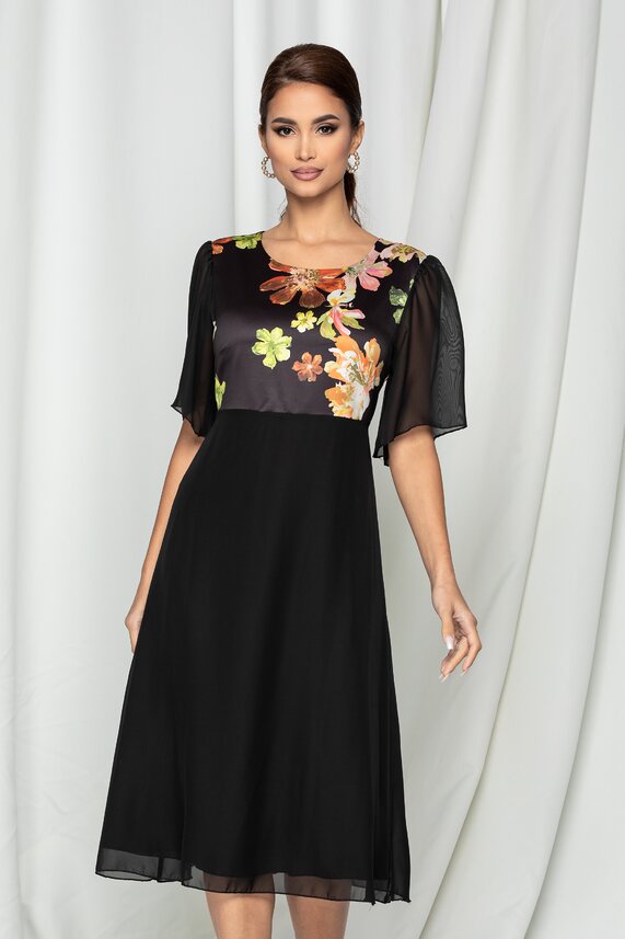 Rochie neagra eleganta vaporoasa     Maze