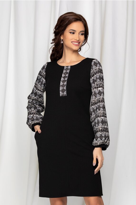 Rochie neagra office midi     Moze