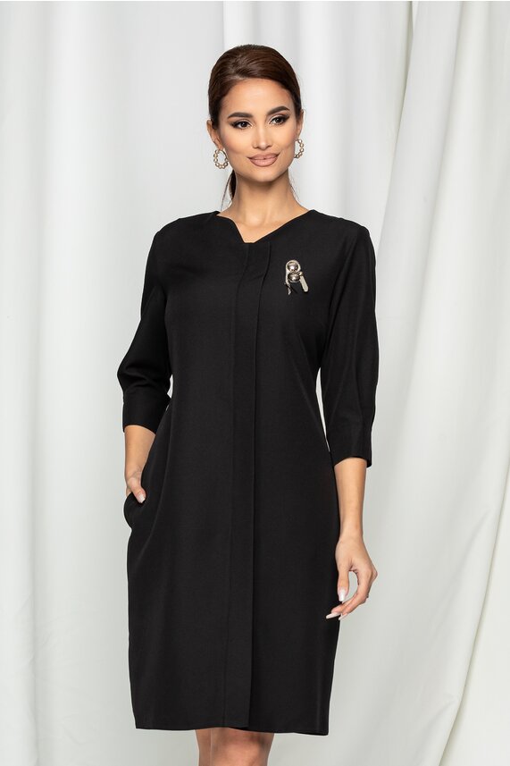 Rochie neagra office simpla     Dora