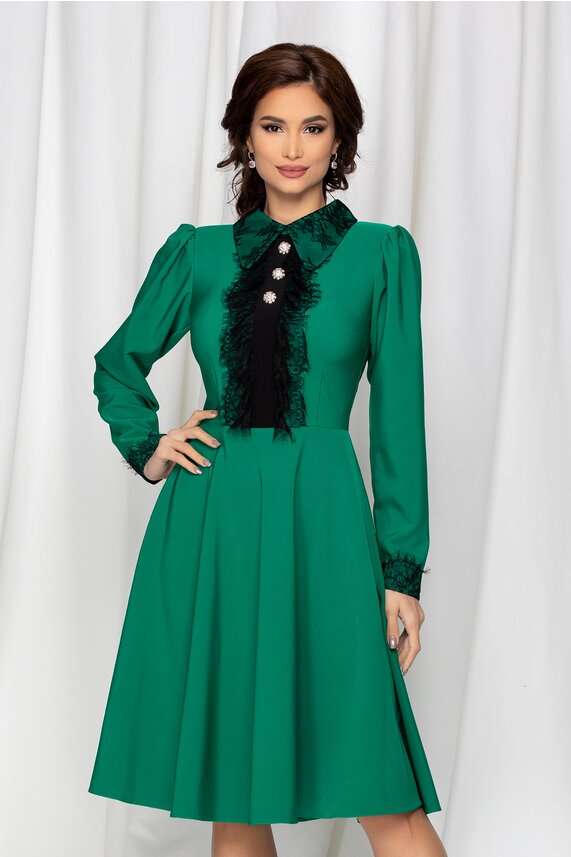 Rochie verde eleganta midi     LaDonna