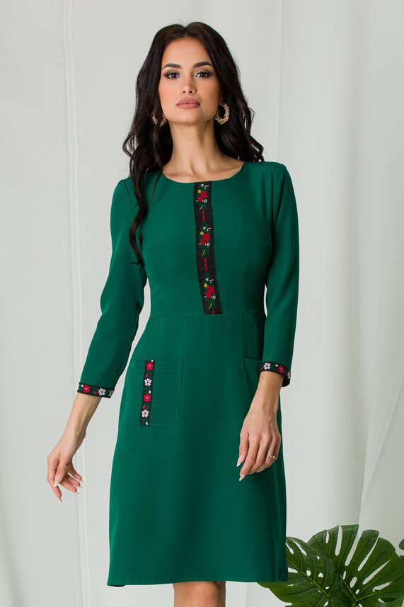 Rochie verde feminina      Ella Collection Ilinca