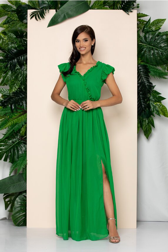 Rochie verde lunga      Anisia