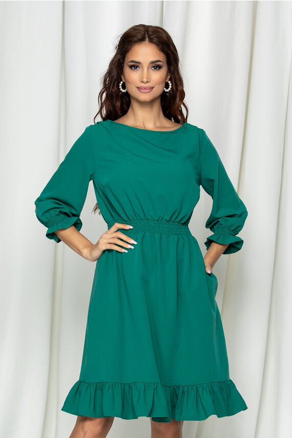 Rochie verde office midi     Andra