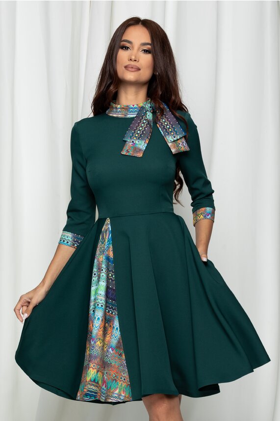 Rochie verde office midi     MBG