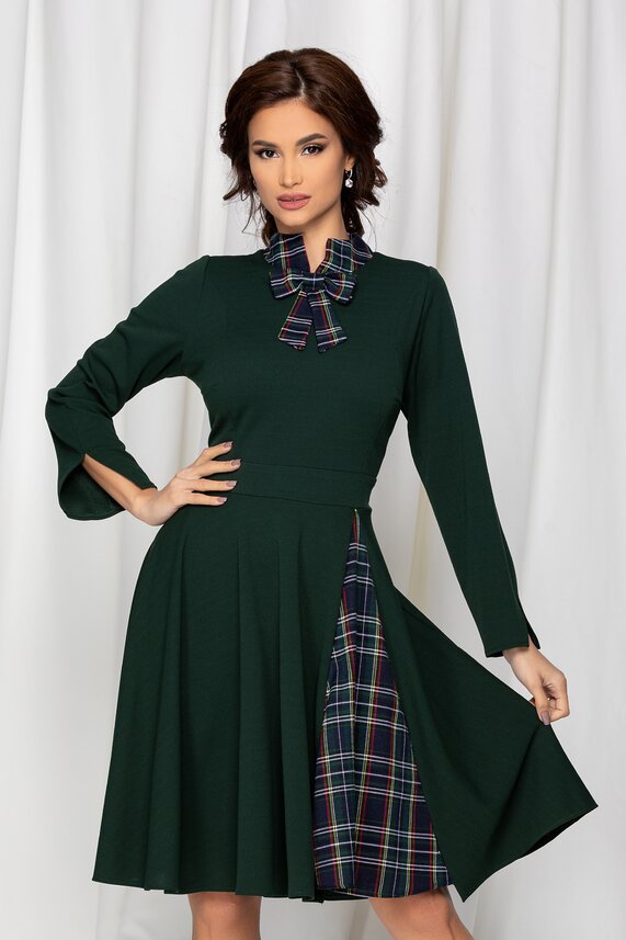 Rochie verde office midi     Moze